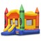 Cloud 9 Commercial Grade Crayon Castle Bounce House with Built-in Roof and Emergency Escape Hatch for Safety - 100% PVC 17' x 13' Bouncer - Inflatable Only